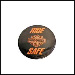 Harley-Davidson Ride Safe‎ Pinback Button Biker Motorcycle Accessory